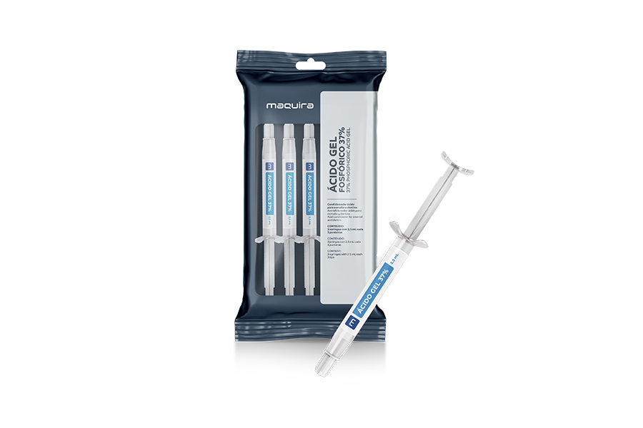 ACIDO FOSFORICO 37%  COLOR AZUL BOLSA CON 3 JERINGAS DE  2.5ML  MARCA MAQUIRA 