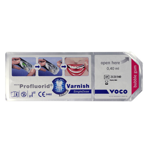 BARNIZ CON FLUOR PRODLUORID  UNIDOSIS SABOR CHICLE
MARCA VOCO