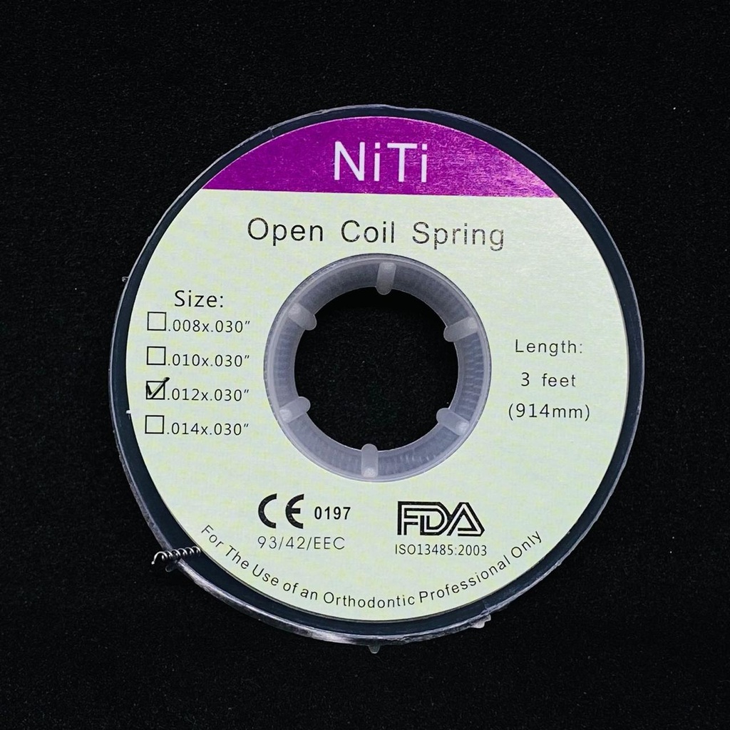 RESORTE DE APERTURA NiTi 12 x 30 - CARRETE 3 PIES (914 mm)